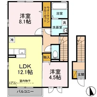 メゾン・コンフォース【2階】の間取り