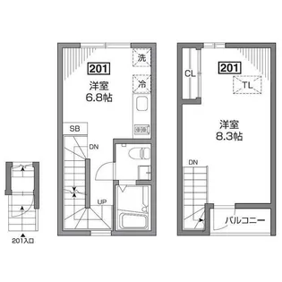 グランエッグス品川【2階】の間取り