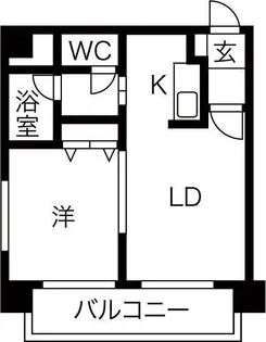 北海道札幌市中央区北一条西25【マンション】の間取り