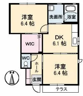 シャーメゾンRi`se(リーゼ)【1階】の間取り
