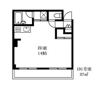 サンクレージュ横浜【1階】の間取り