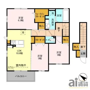 コージーハウスBの間取り