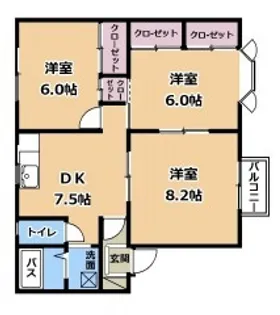 シャムラック【2階】の間取り