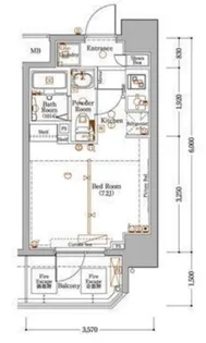 アクサス東京イーストレジデンス【7階】の間取り