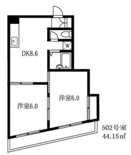 神奈川県川崎市中原区下小田中2【マンション】の間取り