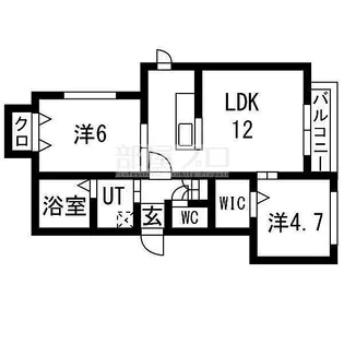 北海道札幌市中央区南四条西21【マンション】の間取り