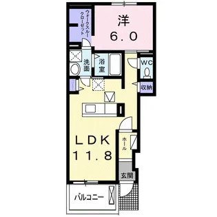 プロムナードB【1階】の間取り