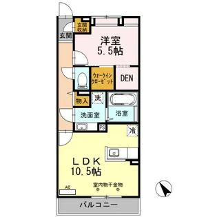 エクレール矢部【3階】の間取り