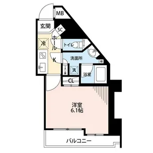 ガーラ・シティ渋谷南平台【4階】の間取り