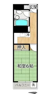 川口寿コーポ【4階】の間取り