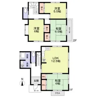 千葉県千葉市中央区松ケ丘町【一戸建】の間取り