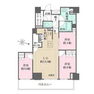 東京都北区赤羽南1【マンション】の間取り