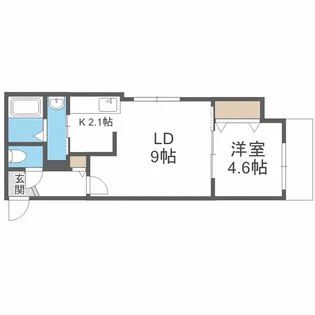 北海道札幌市西区二十四軒四条4【マンション】の間取り
