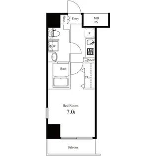 エクアス錦糸町【3階】の間取り