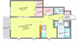 リベルテ栗生【1階】の間取り