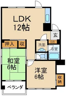 ハイコーポ利余A棟【1階】の間取り