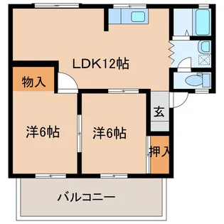 シャトーヒロ【1階】の間取り