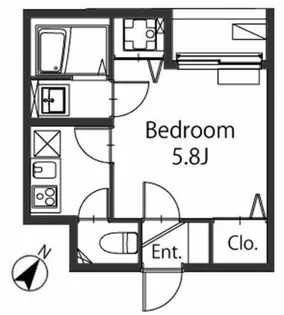 クラーロ三軒茶屋【1階】の間取り