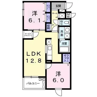 大阪府東大阪市加納3【マンション】の間取り