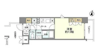 クオリア小石川【7階】の間取り