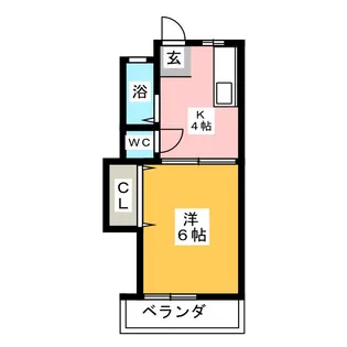 コーポ神の倉【1階】の間取り