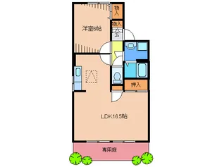 ボヌール新宮A【1階】の間取り