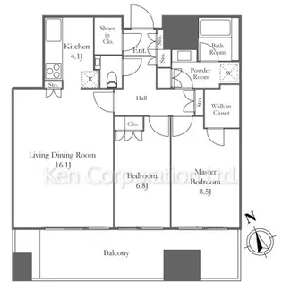 麻布台ヒルズ レジデンスB【19階】の間取り