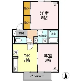 ブランファサード CD【2階】の間取り