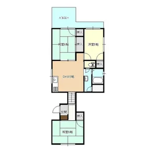 テラスマンションイースト【2階】の間取り