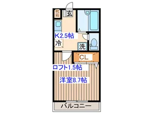 ノ-ブルカ-サ川平【1階】の間取り