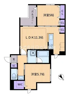 仮)南台4丁目メゾン【3階】の間取り