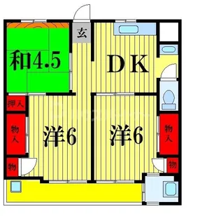 ビレッジハウス栗ヶ沢4号棟【3階】の間取り