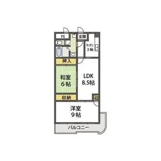グランドファミリア高井田【3階】の間取り