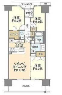 ドレッセ中央林間B【12階】の間取り