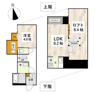 ADC熊本駅南leaf【1階】の間取り