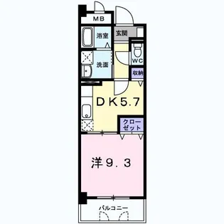 岡山県岡山市東区上道北方【マンション】の間取り
