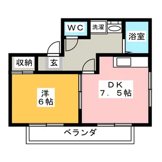 シンシアハイツ神山【4階】の間取り