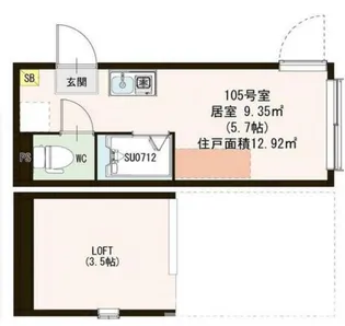 ハーモニーテラス野方II【1階】の間取り