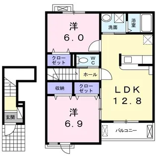エスパシオ【2階】の間取り