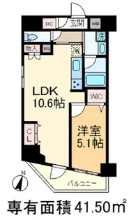 アイル王子ノルド【10階】の間取り