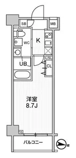 ジェノヴィア三ノ輪スカイガーデン【6階】の間取り