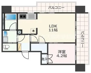 RJRプレシア熊本駅前【2階】の間取り