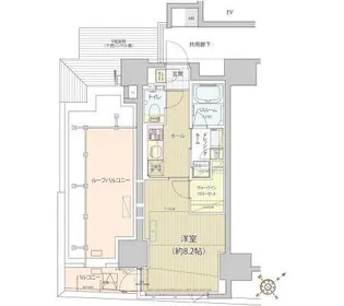 レビスタ白金高輪【6階】の間取り