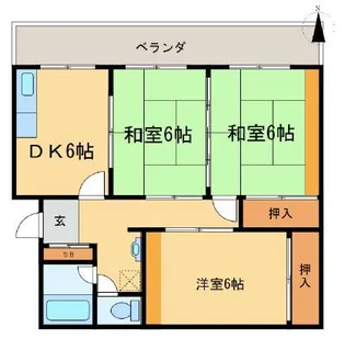 崎原第1マンション【2階】の間取り