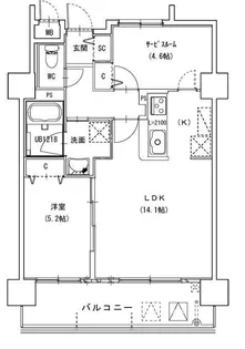 SUN FOREST 鹿田【8階】の間取り