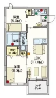 【シニア限定】ラ・フェリーチェ【1階】の間取り