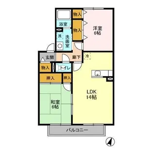 シャインメモリー館 ABCDE【2階】の間取り