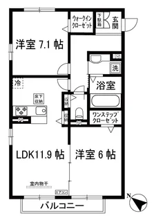 シャンペトル【2階】の間取り