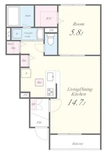 ガレリア上鷺(ガレリアカミサギ)【1階】の間取り