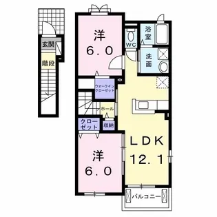 コンフォースI【2階】の間取り